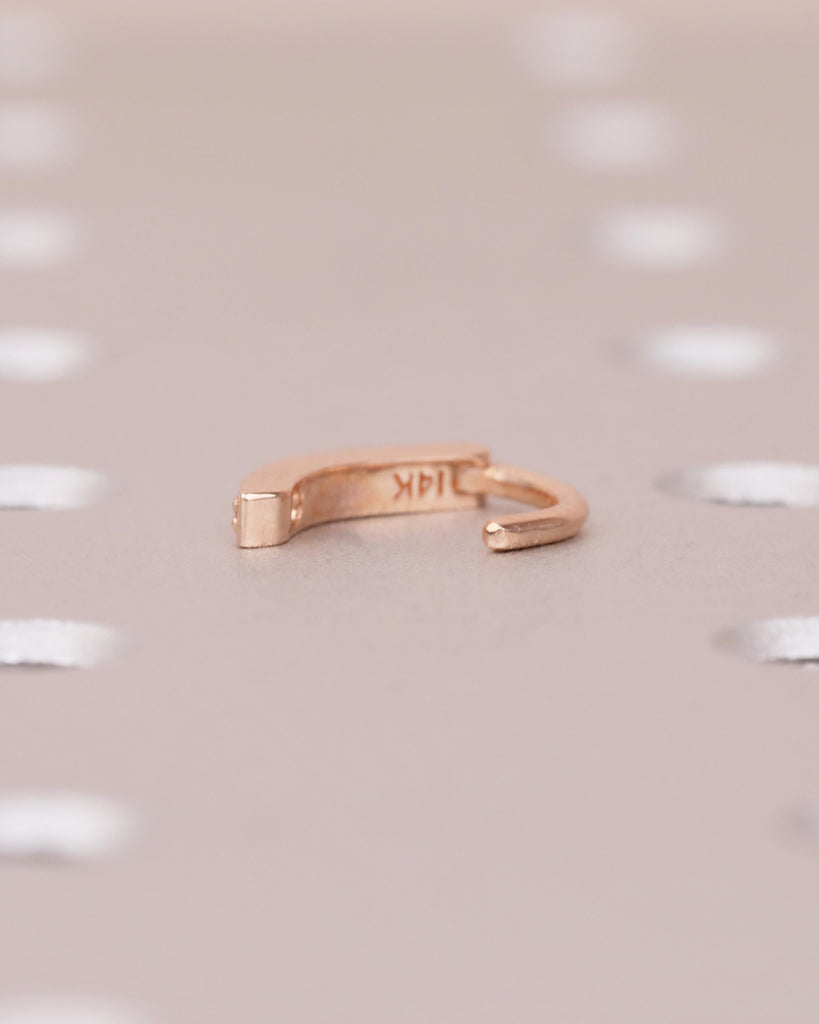 14k Rose Gold Naval Ring, Belly Button Jewelry, Natural Diamond Navel Piercing, Gift For Girlfriend, Dainty Belly Ring, Personalized Jewelry image #9