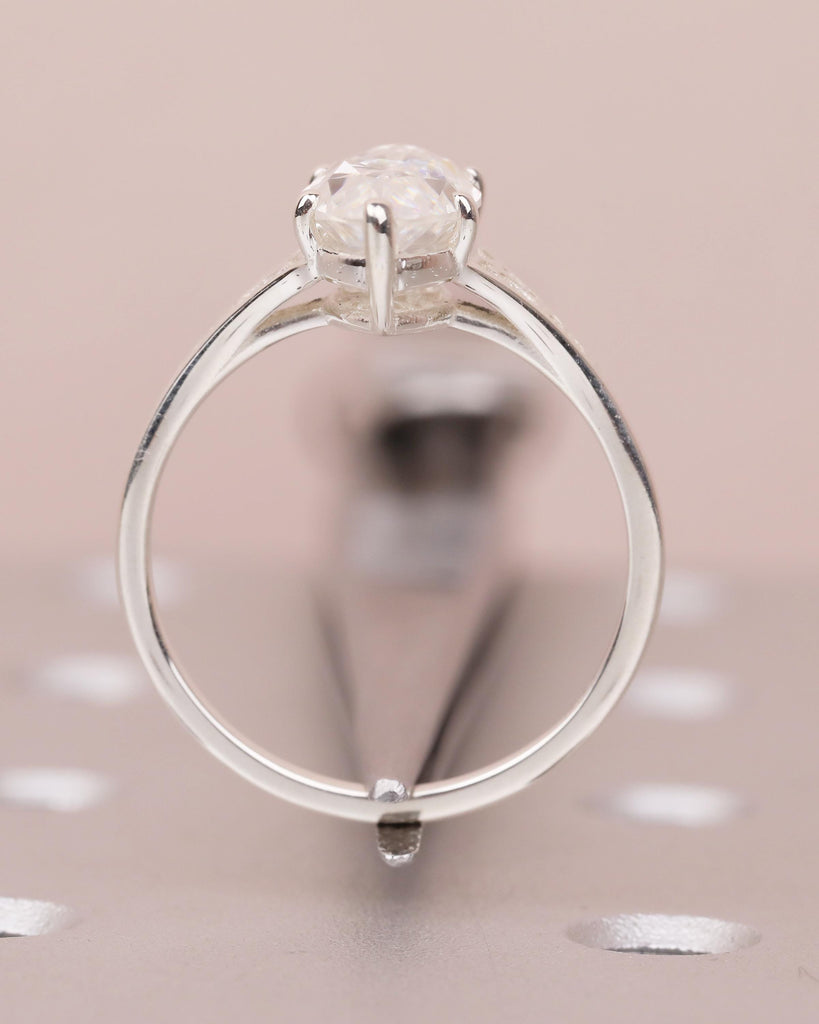 Marquise Lab Diamond Engagement Ring, Vintage Style 925 Sterling Silver Ring image #15