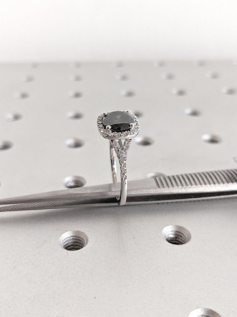 1-2ct Salt and Pepper Diamond Ring
