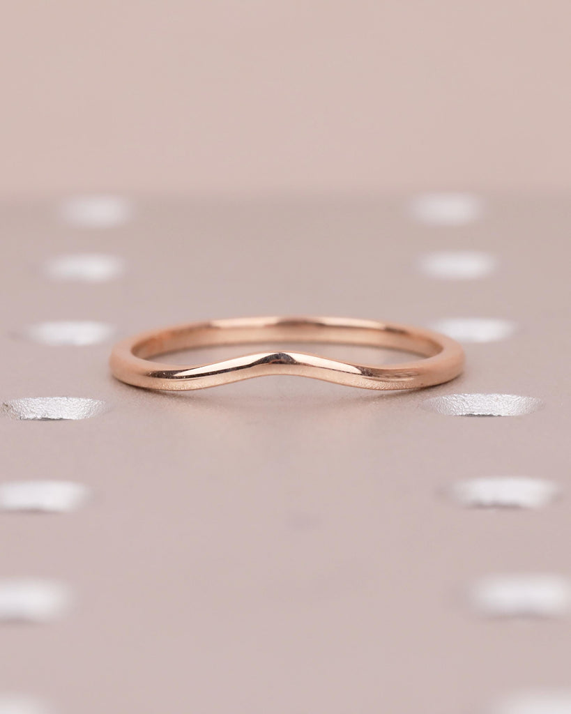 Curved Wedding Band Women