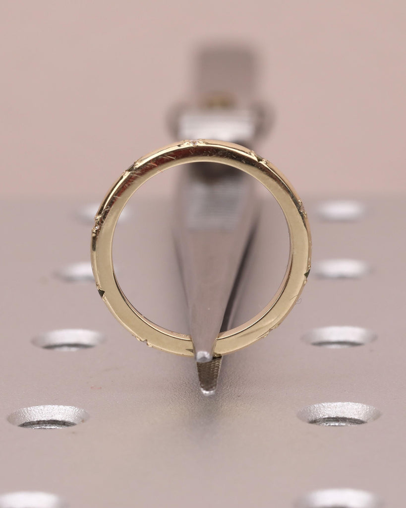 Tourmaline & Diamond Wedding Bands for Women | 14k Gold Unique Wedding Rings | Starburst Ring Celestial Jewelry | Anniversary Gift image #5