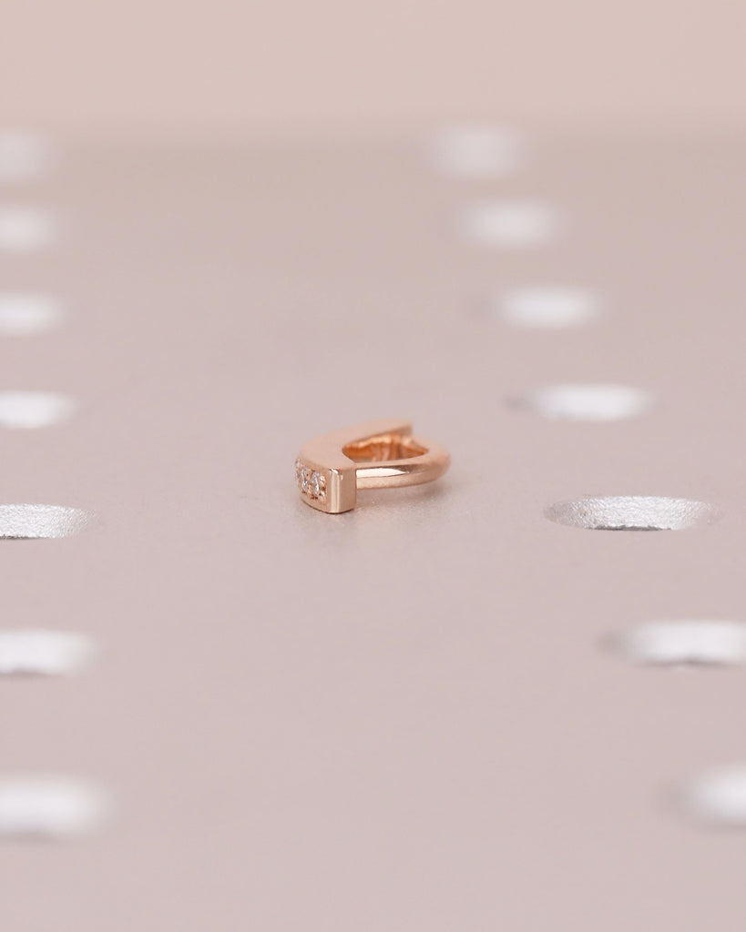 14k Rose Gold Naval Ring, Belly Button Jewelry, Natural Diamond Navel Piercing, Gift For Girlfriend, Dainty Belly Ring, Personalized Jewelry image #5