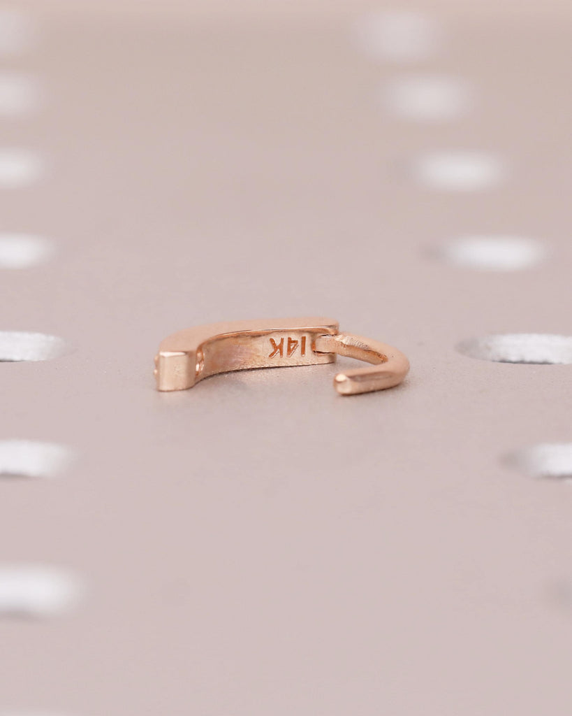 14k Rose Gold Naval Ring, Belly Button Jewelry, Natural Diamond Navel Piercing, Gift For Girlfriend, Dainty Belly Ring, Personalized Jewelry image #6