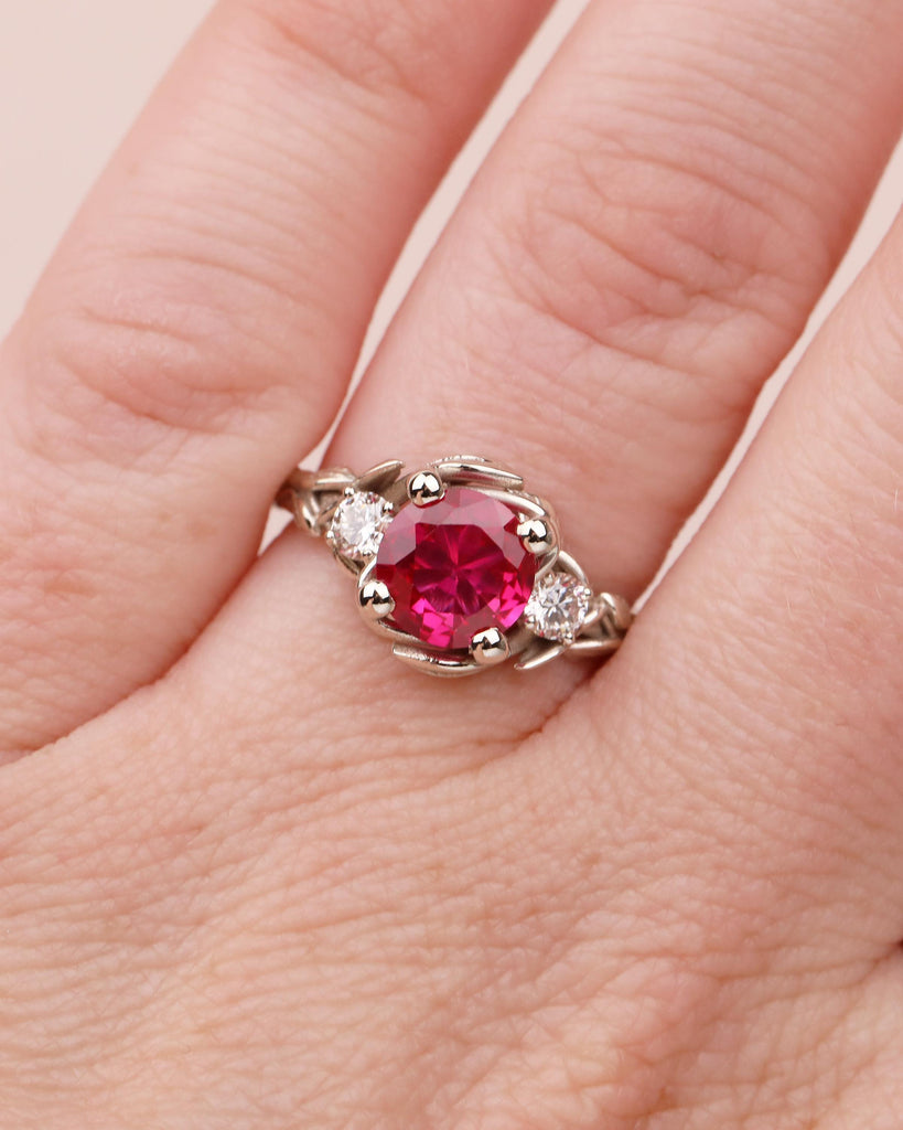 14k Gold Ruby Ring for Women