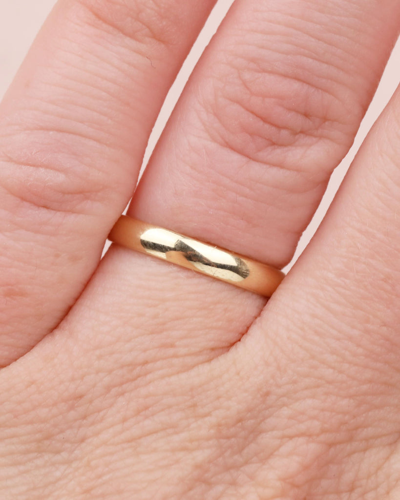 14k Gold 3mm Comfort Fit Women's Wedding Band, Stackable Rings image #9