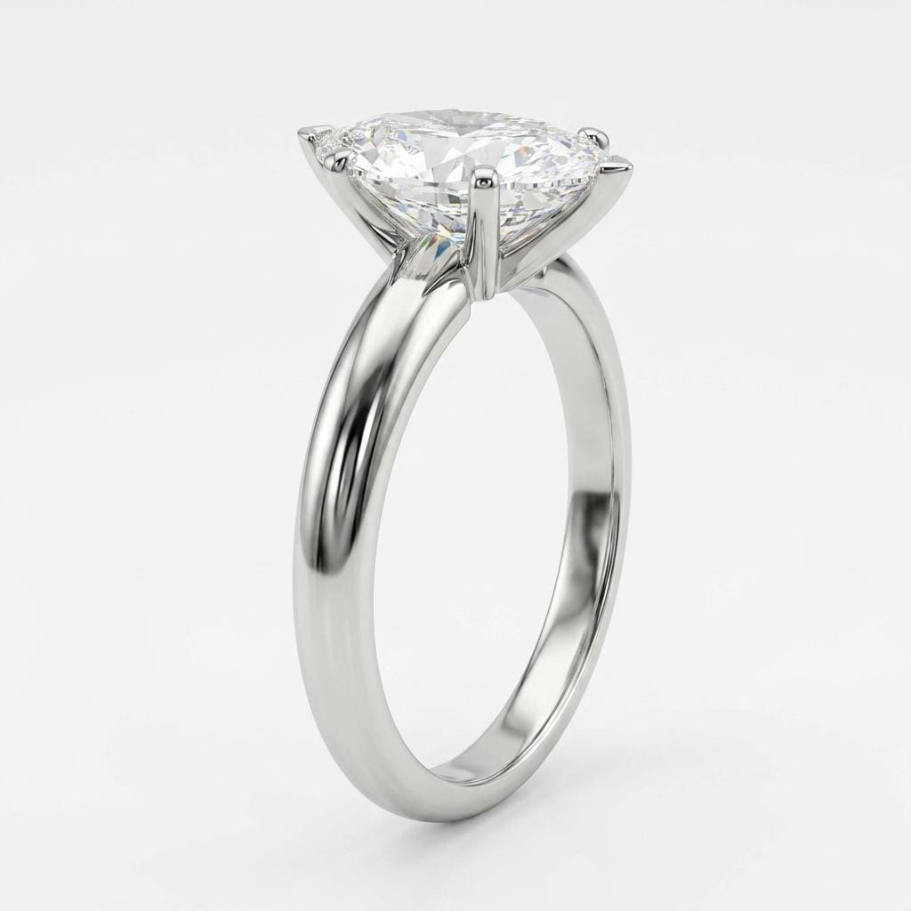 Marquise Moissanite Classic Solitaire Engagement Ring | 14k White Gold Promise Ring | Anniversary Gift for Women image #6