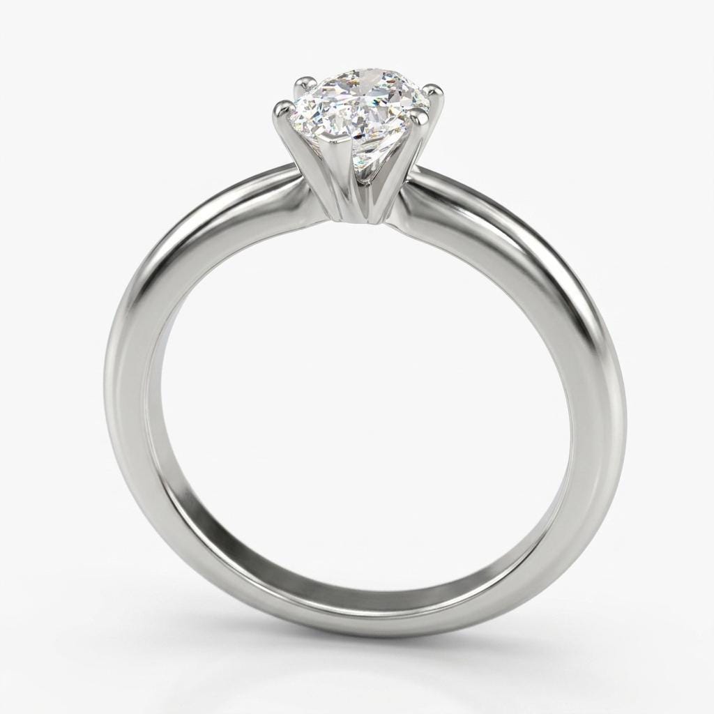 14k White Gold Minimalist Proposal Ring for Her | 1-4ct Moissanite Solitaire Marquise cut Bridal Ring | Women Wedding Jewelry image #3