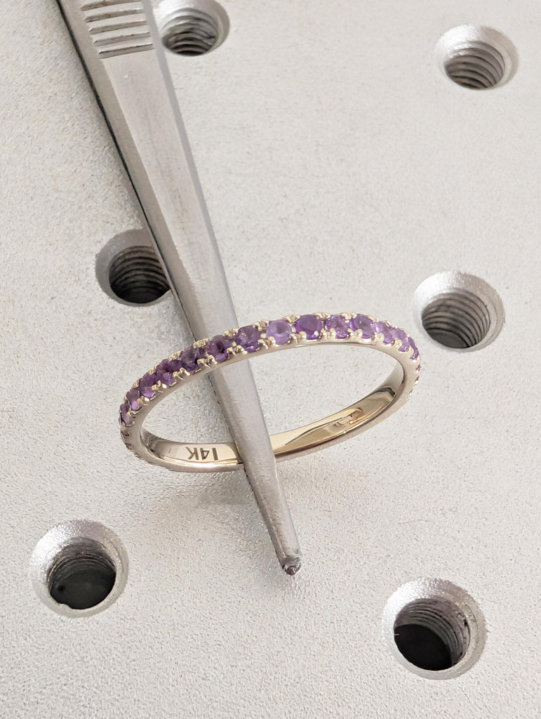 Amethyst Wedding Band