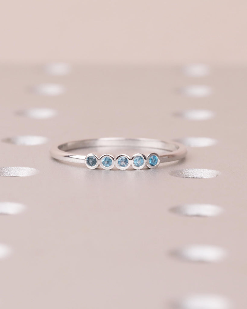 Natural Blue Topaz Ring