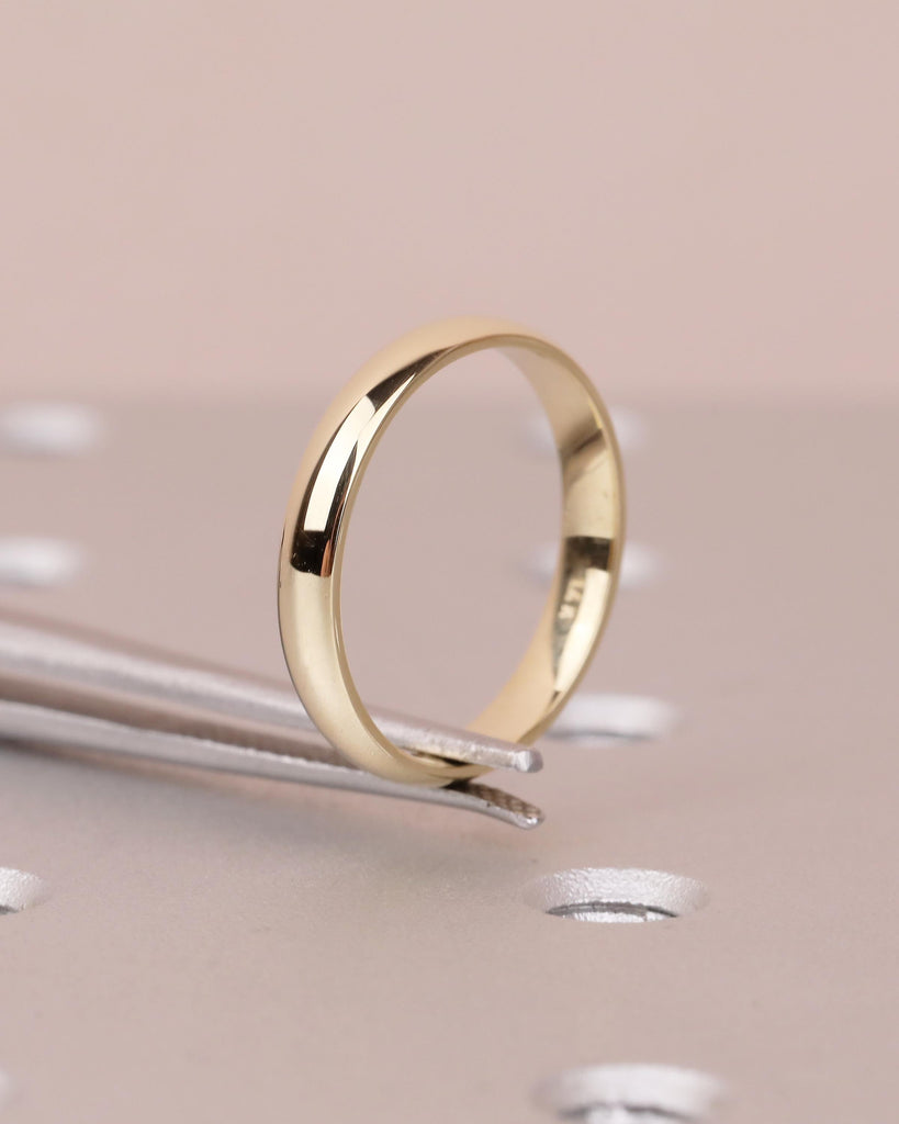 14k Gold 3mm Comfort Fit Women's Wedding Band, Stackable Rings image #8