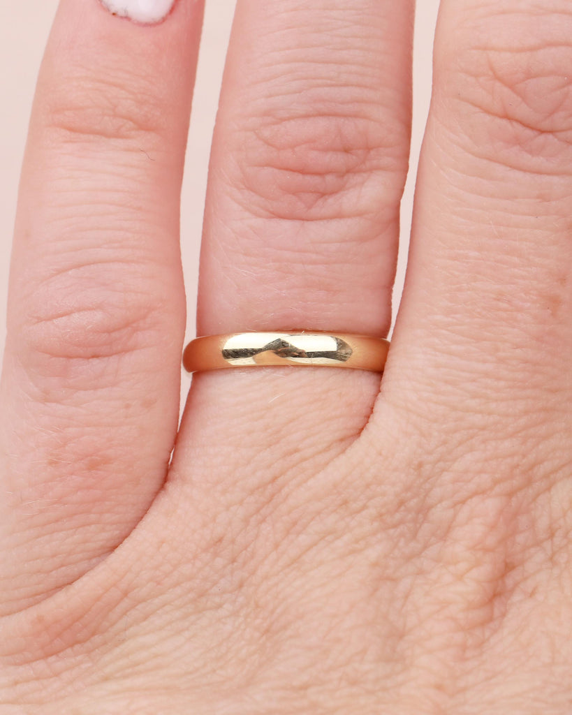 14k Gold 3mm Comfort Fit Women's Wedding Band, Stackable Rings image #7