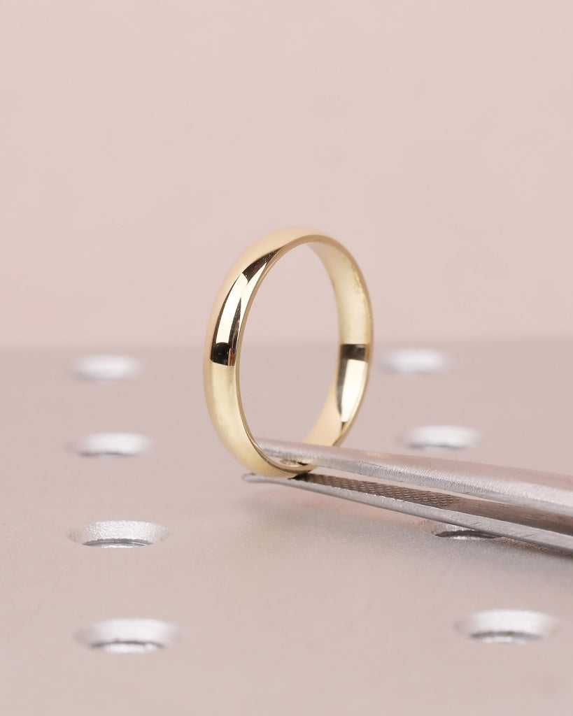 14k Gold 3mm Comfort Fit Women's Wedding Band, Stackable Rings image #11
