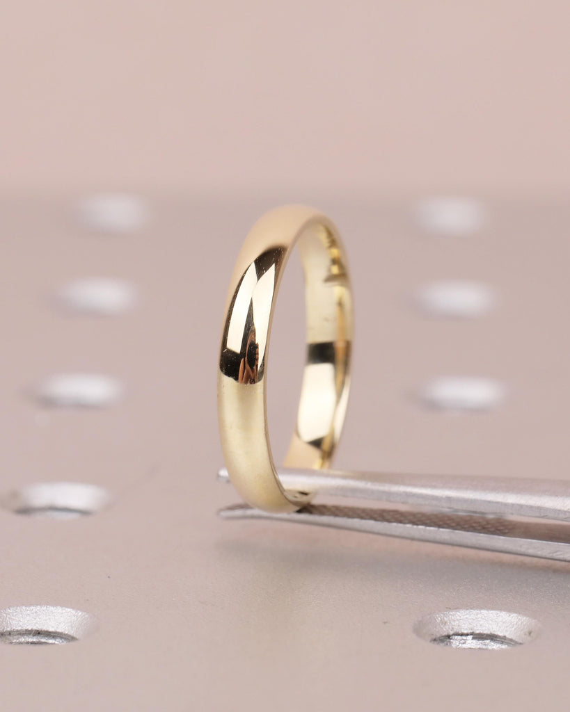 14k Gold 3mm Comfort Fit Women's Wedding Band, Stackable Rings image #4