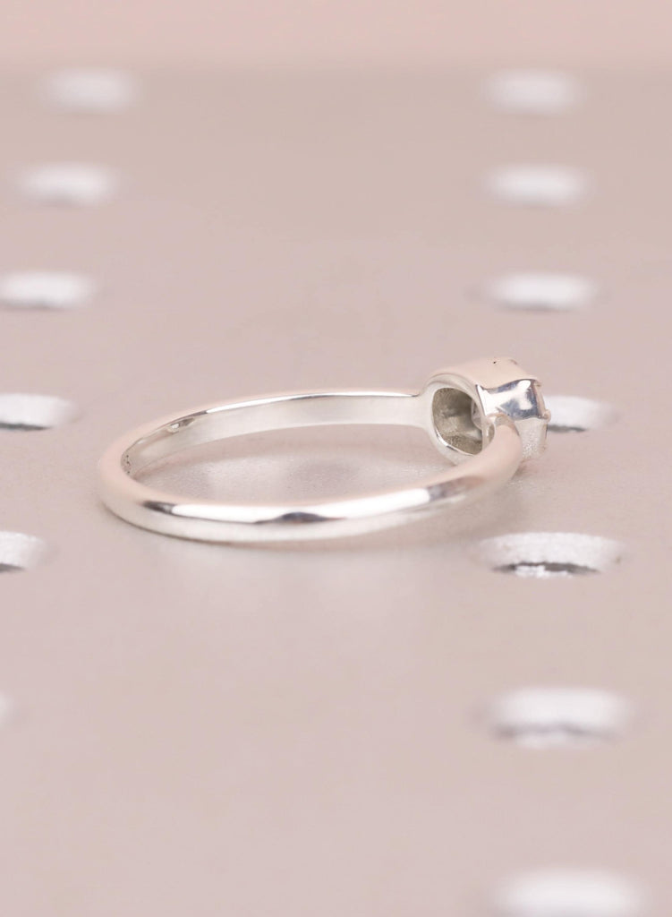 Sterling Silver Ring, Dainty 0.5ct Natural Spinel Ring, Minimalist Promise Ring, Bezel Set Simple Ring, Daily Ring for Women, Spinel Jewelry image #4
