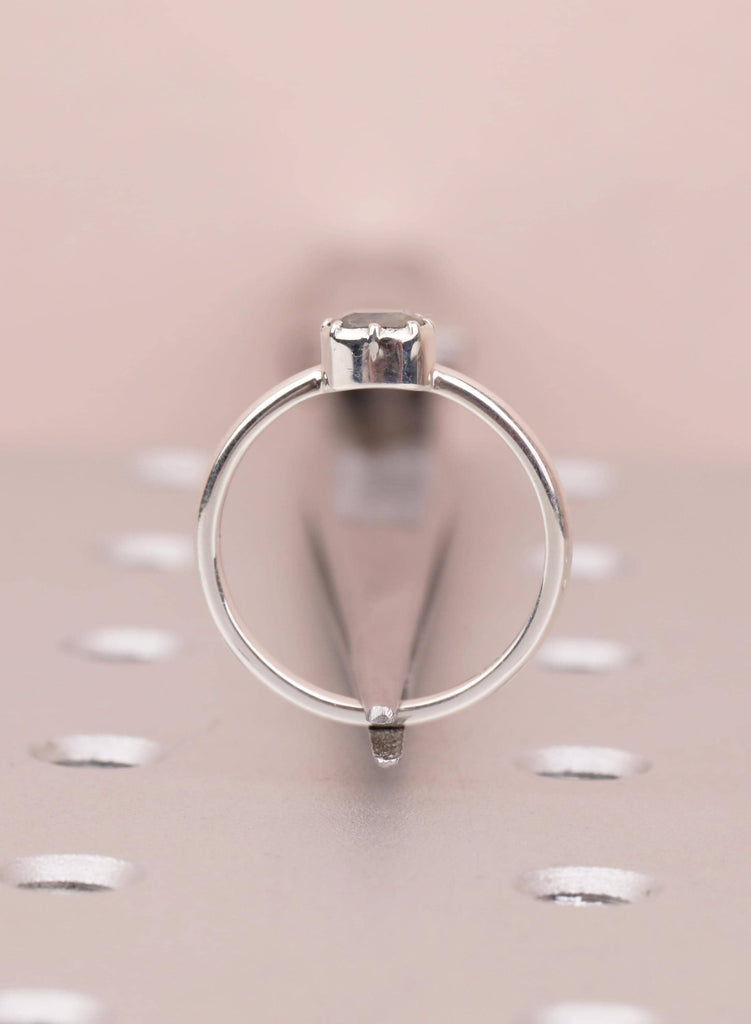 Sterling Silver Ring, Dainty 0.5ct Natural Spinel Ring, Minimalist Promise Ring, Bezel Set Simple Ring, Daily Ring for Women, Spinel Jewelry image #11
