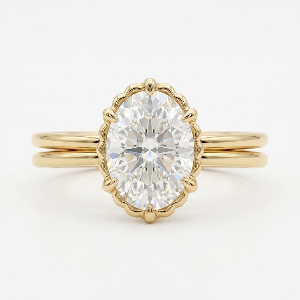 Oval Moissanite Ring