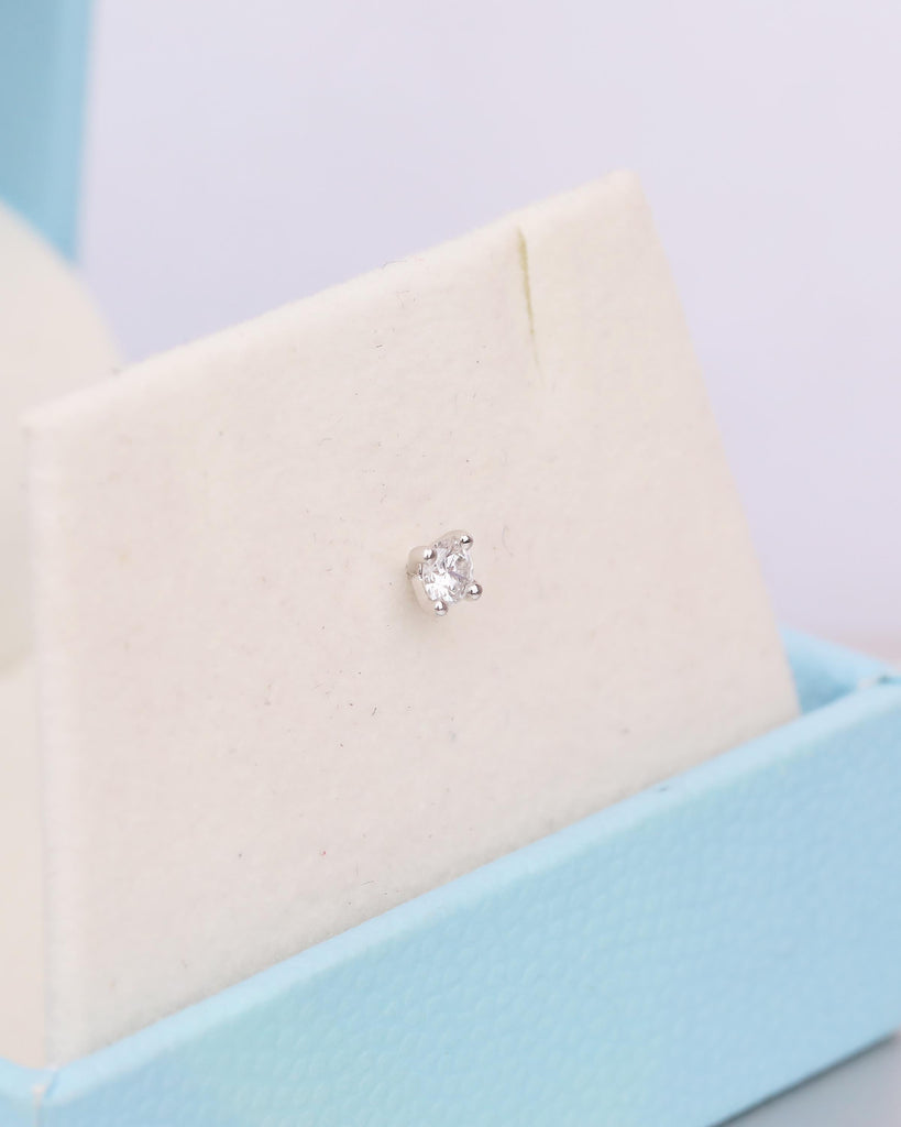 14k Solid Gold Stud Earrings, Lab Grown Diamond Earrings for Women, Bridesmaid Jewelry image #6