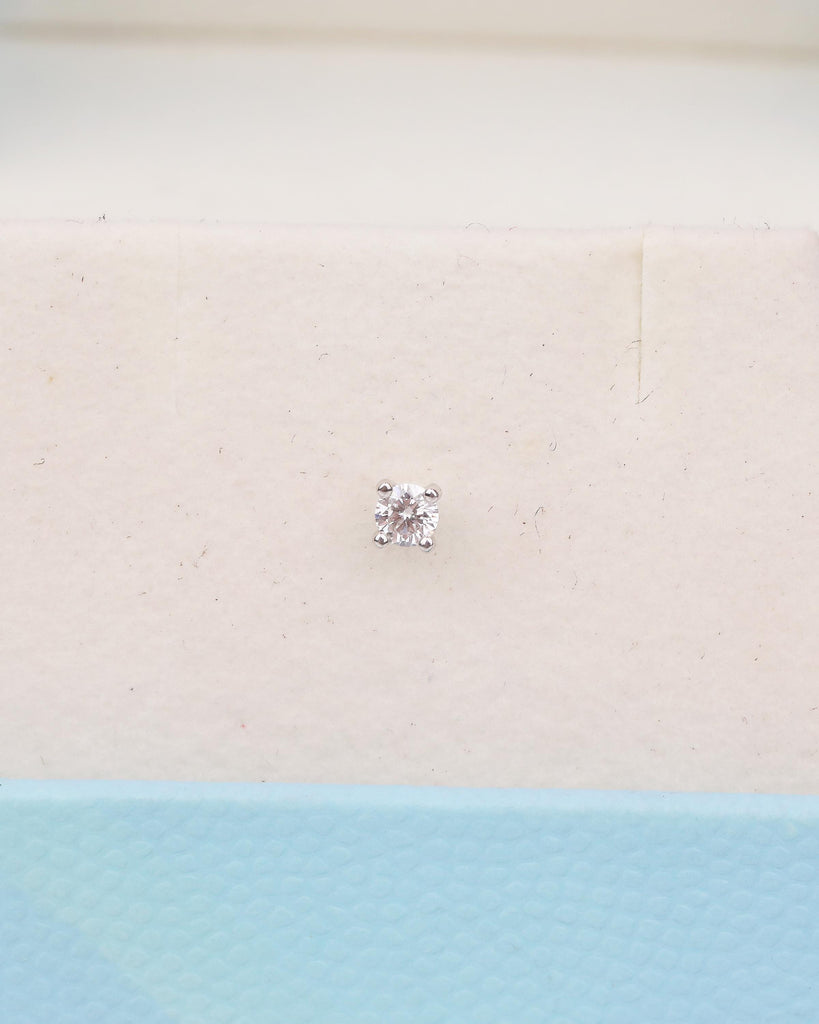 3mm Lab Diamond Earrings, Round IGI Certified Hypoallergenic Dainty Gold Earrings, Everyday Wedding Earring, Personalized Handmade Jewelry image #4