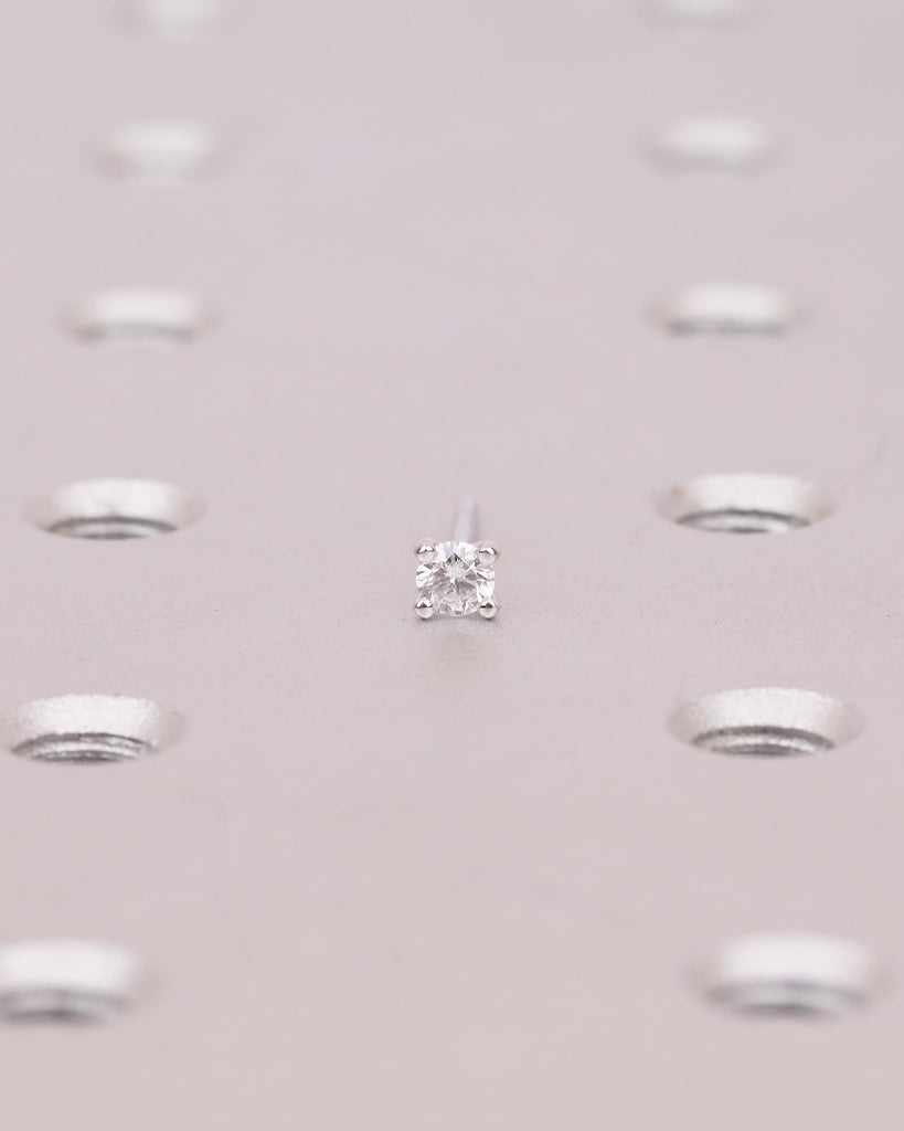 3mm Round Diamond Earring