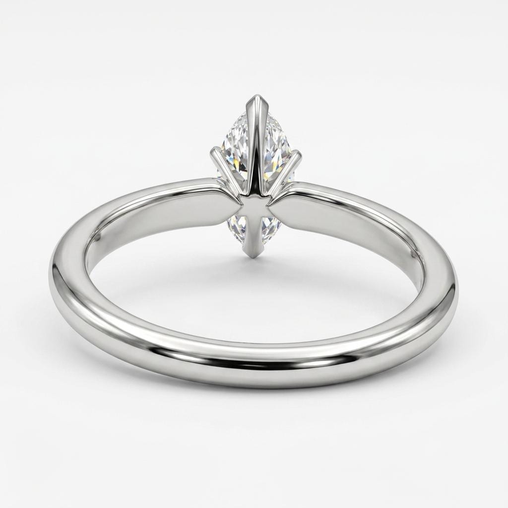 Marquise Moissanite Classic Solitaire Engagement Ring | 14k White Gold Promise Ring | Anniversary Gift for Women image #5