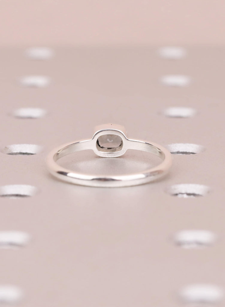 Sterling Silver Ring, Dainty 0.5ct Natural Spinel Ring, Minimalist Promise Ring, Bezel Set Simple Ring, Daily Ring for Women, Spinel Jewelry image #5