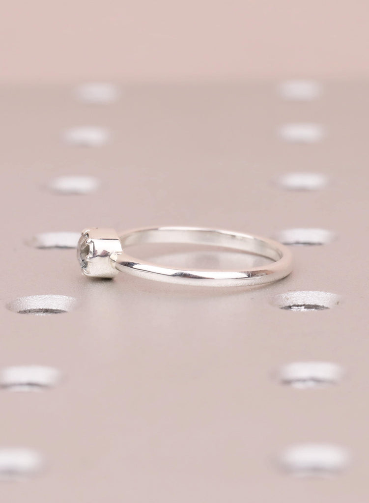 Sterling Silver Ring, Dainty 0.5ct Natural Spinel Ring, Minimalist Promise Ring, Bezel Set Simple Ring, Daily Ring for Women, Spinel Jewelry image #6