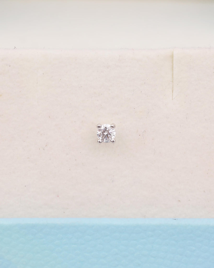 Minimalist Everyday Earrings, Diamond Jewelry, 14k White Gold Women's Earrings image #12
