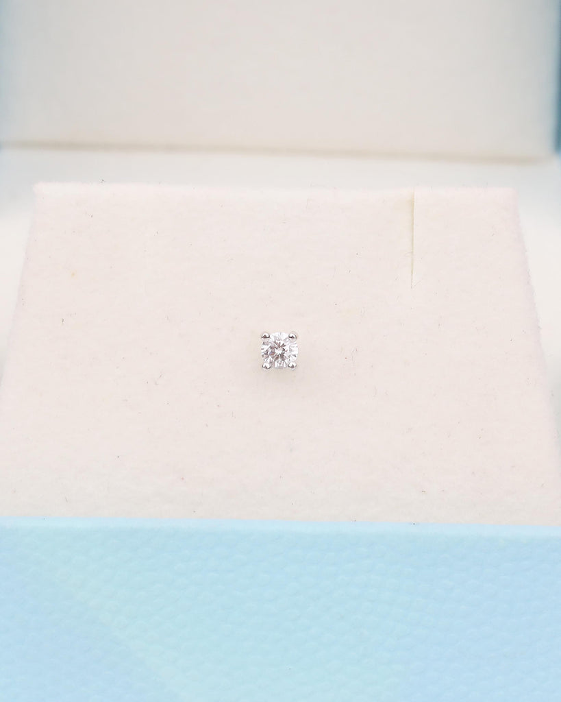 14k Gold Tiny Stud Earrings, 3mm Moissanite Earrings, Unique Women's Jewelry image #11