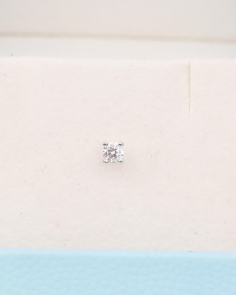 14k Solid Gold Stud Earrings, Lab Grown Diamond Earrings for Women, Bridesmaid Jewelry image #2
