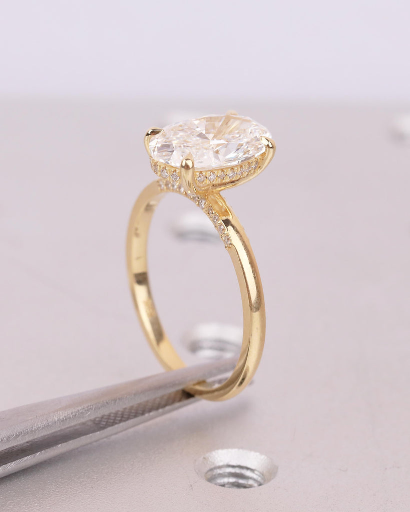 0.5-4ct Oval Moissanite Ring