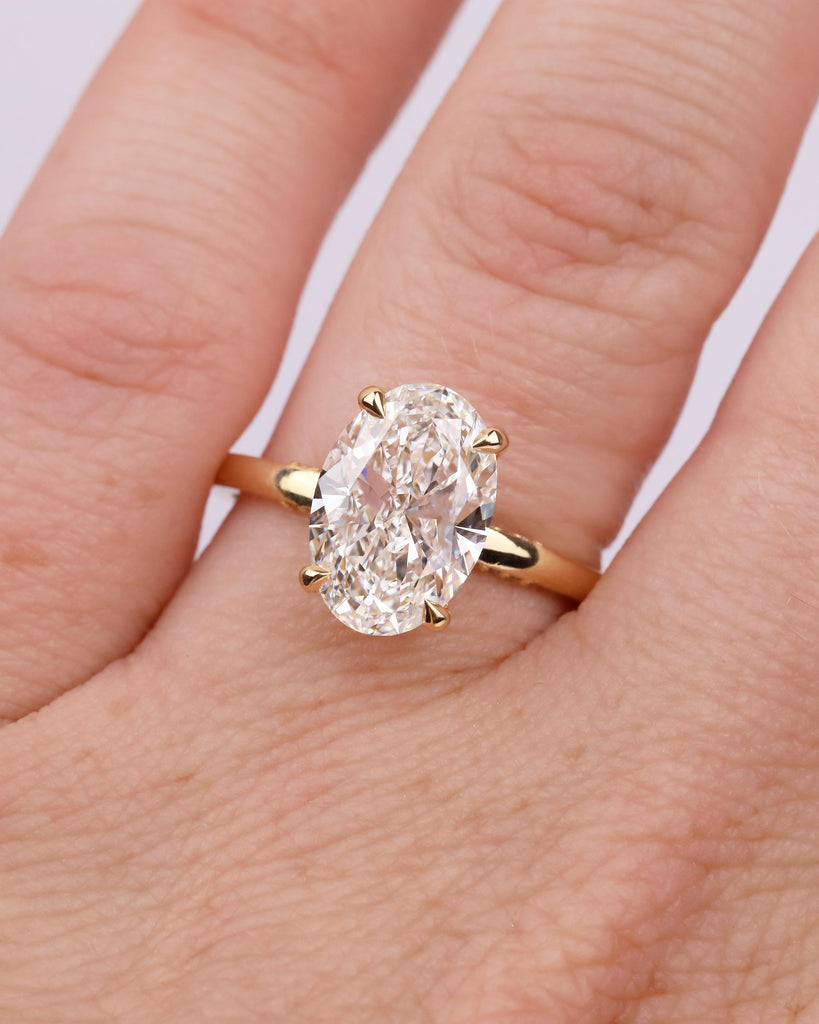 Oval Lab Diamond Engagement Ring