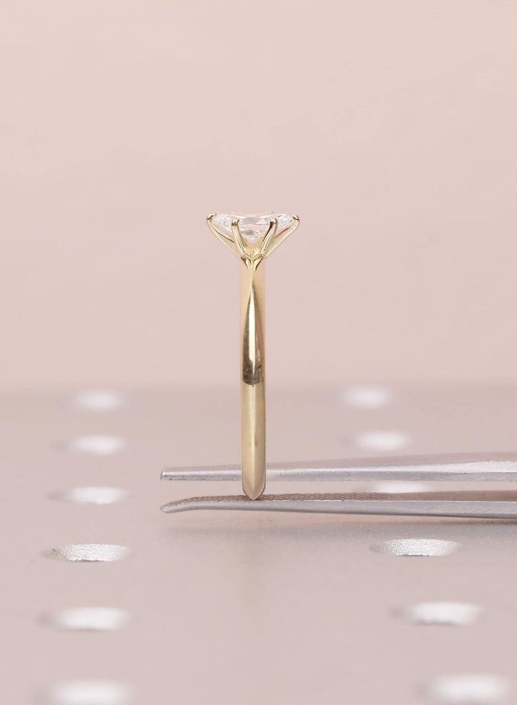 Solitaire Four Prong Setting VVS Marquise cut 0.5-4CT Moissanite Solid Gold Ring 14K 18K Gold or Platinum image #12
