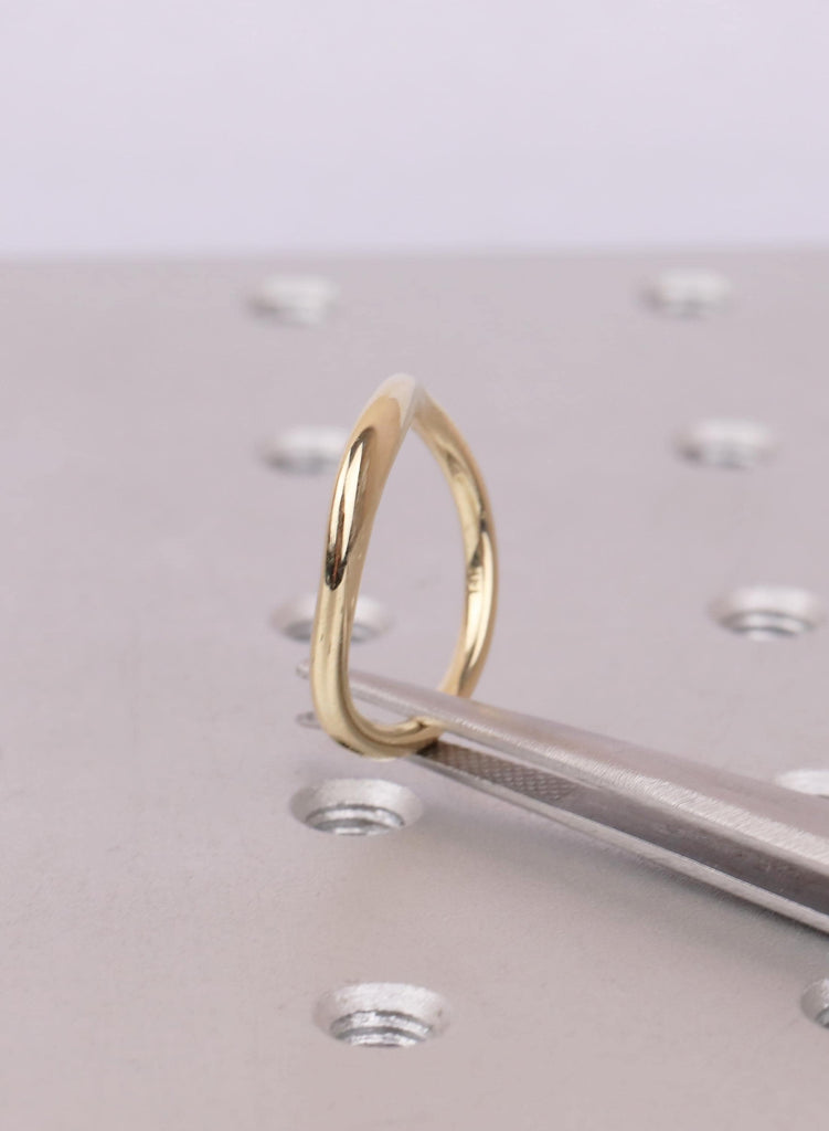 14K/18K Solid Gold Dainty Stackable Ring: Minimalist Wedding Ring for Women, Thin Wedding Band Stacking Ring image #8