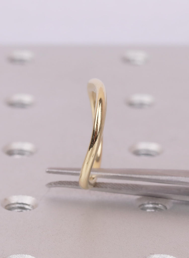 14K/18K Solid Gold Dainty Stackable Ring: Minimalist Wedding Ring for Women, Thin Wedding Band Stacking Ring image #10
