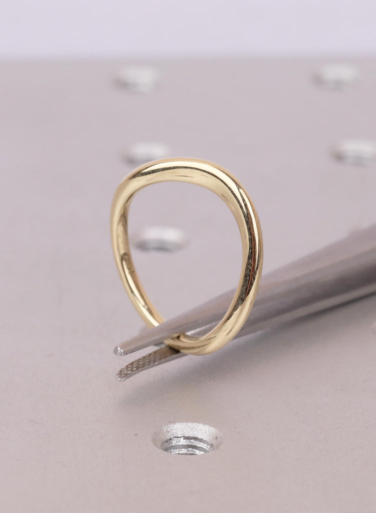 14K/18K Solid Gold Dainty Stackable Ring: Minimalist Wedding Ring for Women, Thin Wedding Band Stacking Ring image #11