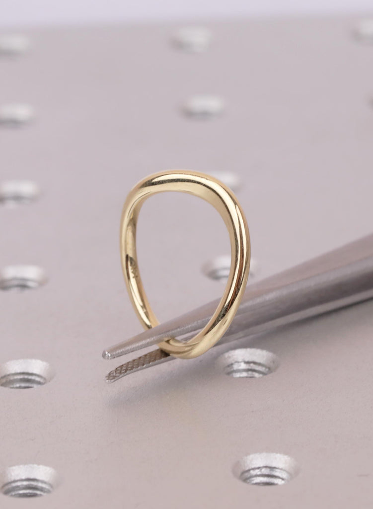 14K/18K Solid Gold Dainty Stackable Ring: Minimalist Wedding Ring for Women, Thin Wedding Band Stacking Ring image #12
