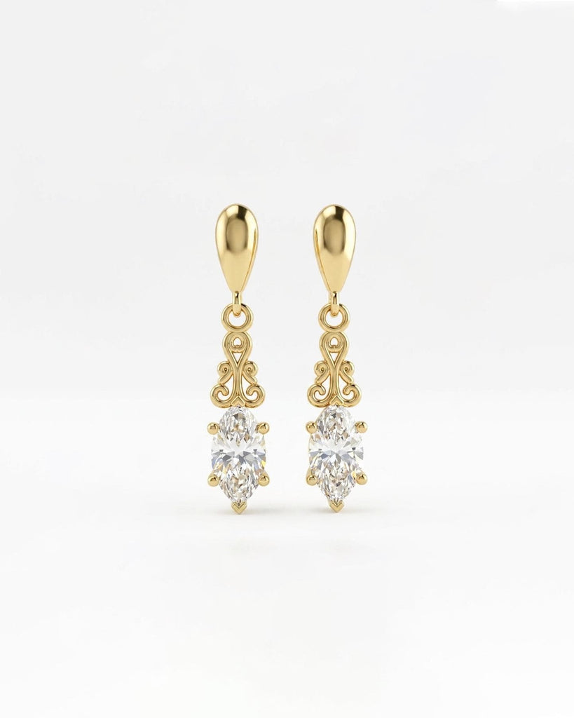 Lab Grown Diamond Drop Earrings, Personalized Jewelry