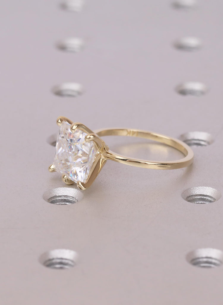 Sustainable Lab Grown Diamond Ring, Ethical Princess Cut Engagement Jewelry, Certified Eco Friendly Luxury Solitaire image #10