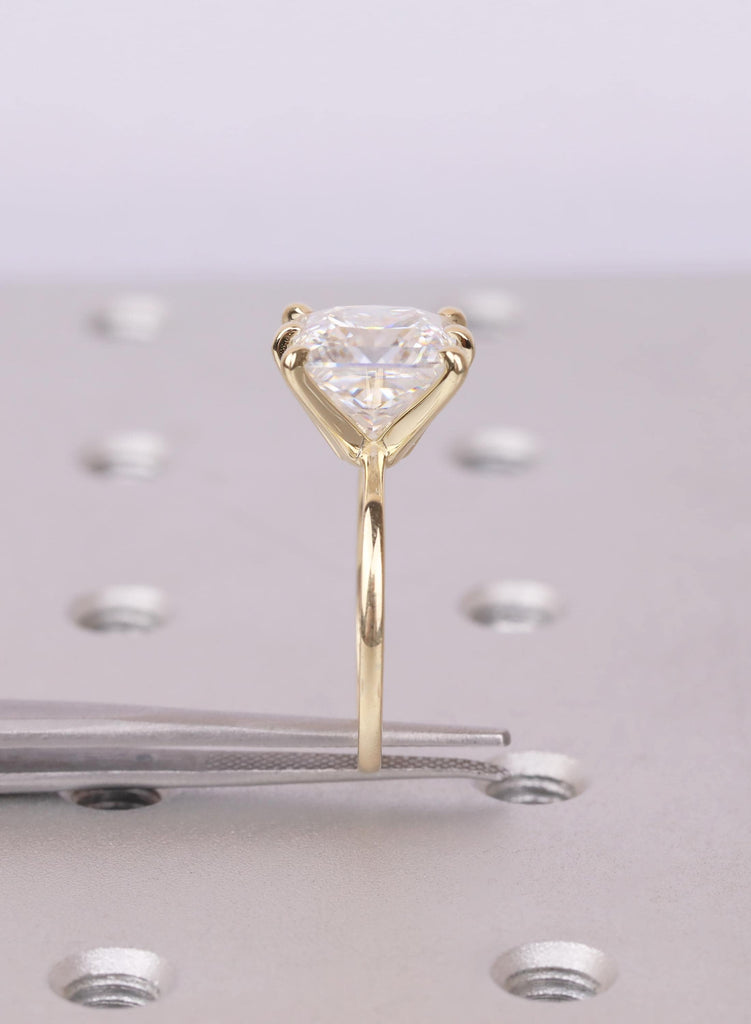 Sustainable Lab Grown Diamond Ring, Ethical Princess Cut Engagement Jewelry, Certified Eco Friendly Luxury Solitaire image #12