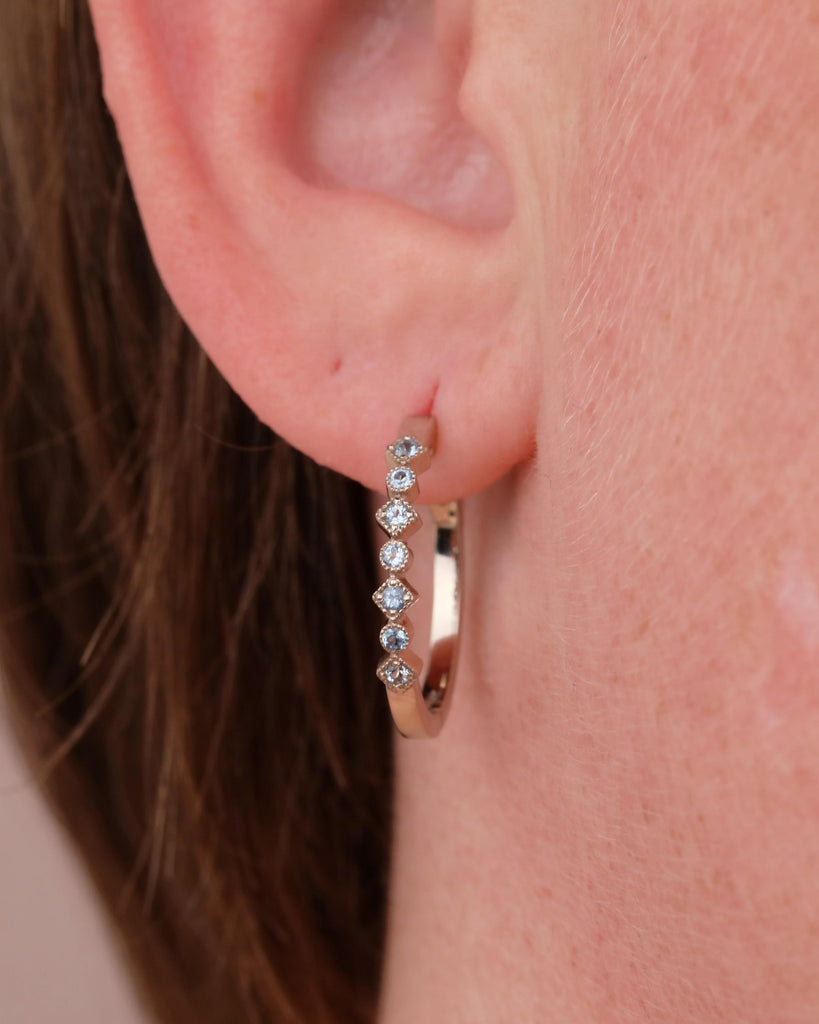 Vintage Aquamarine Gemstone Earrings