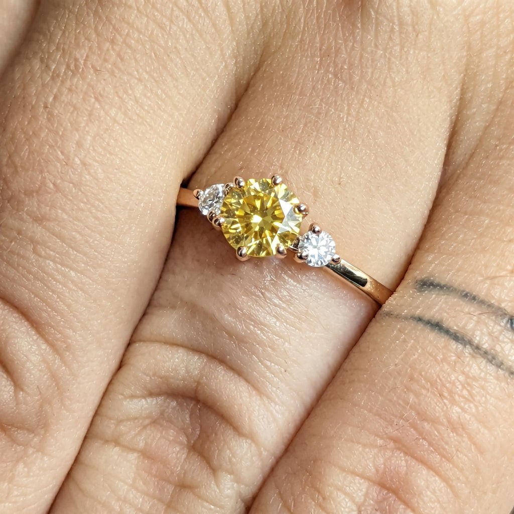 Fancy Yellow Lab Diamond Promise Ring for Her