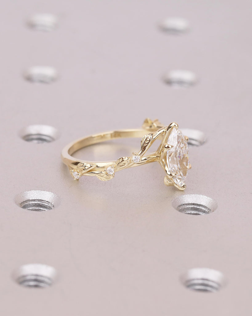 14k Gold Nature Inspired Ring