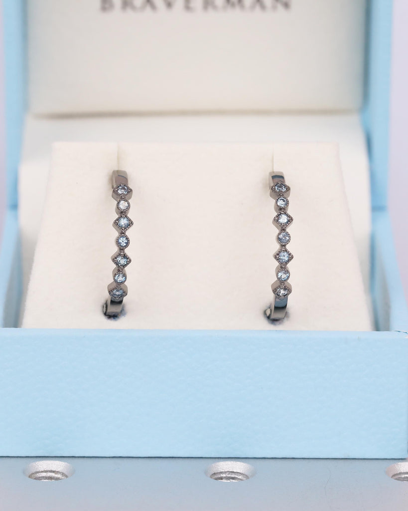 14k Black Gold Hoop Earrings