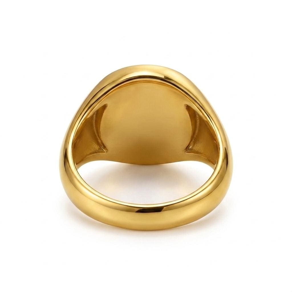 Actual Fingerprint Ring, Custom Engraved Gold Signet Ring, Personalized Fingerprint Band, Fingerprint Jewelry, Birthday Gift, Christmas Gift image #5