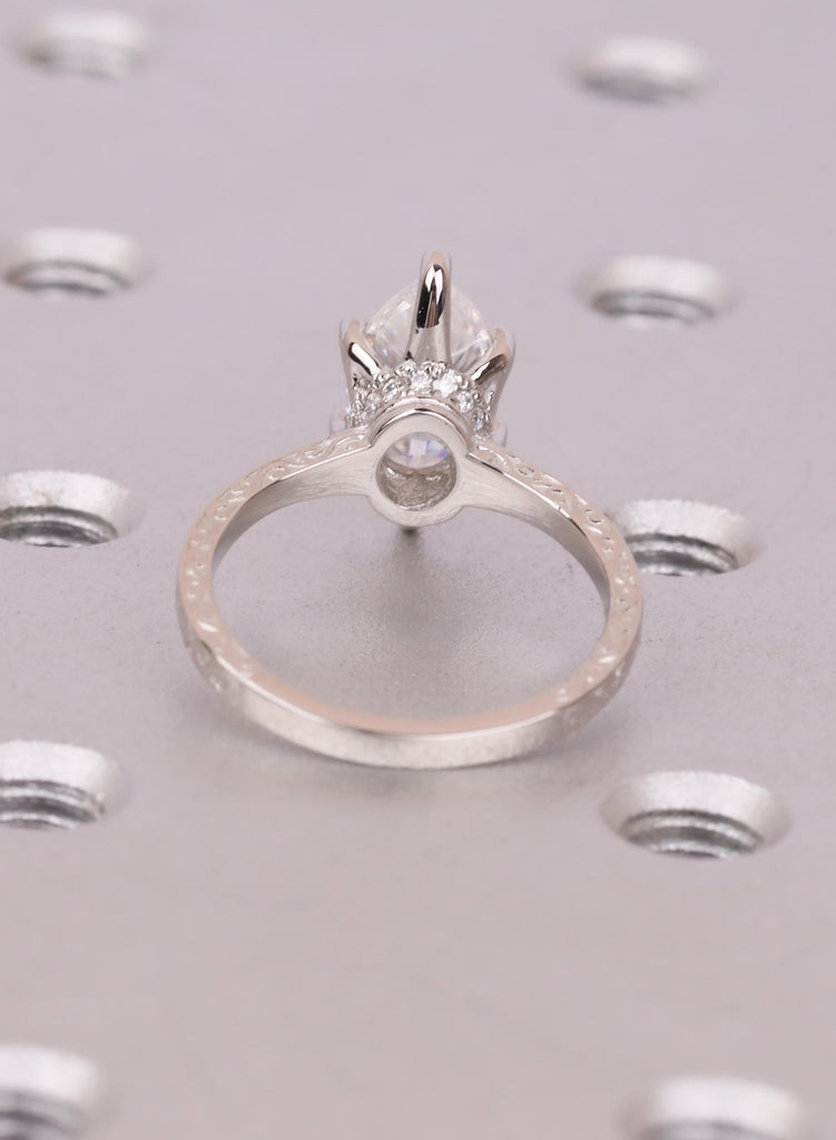 Engagement Ring For Her, Marquise Diamond Alternative, Filigree Vintage Style Promise Ring, Anniversary Gift image #5