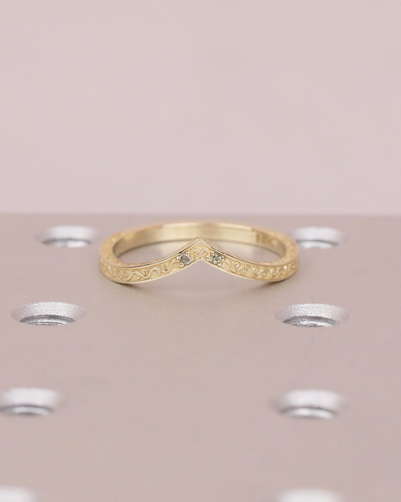 Curved Wedding Band Women