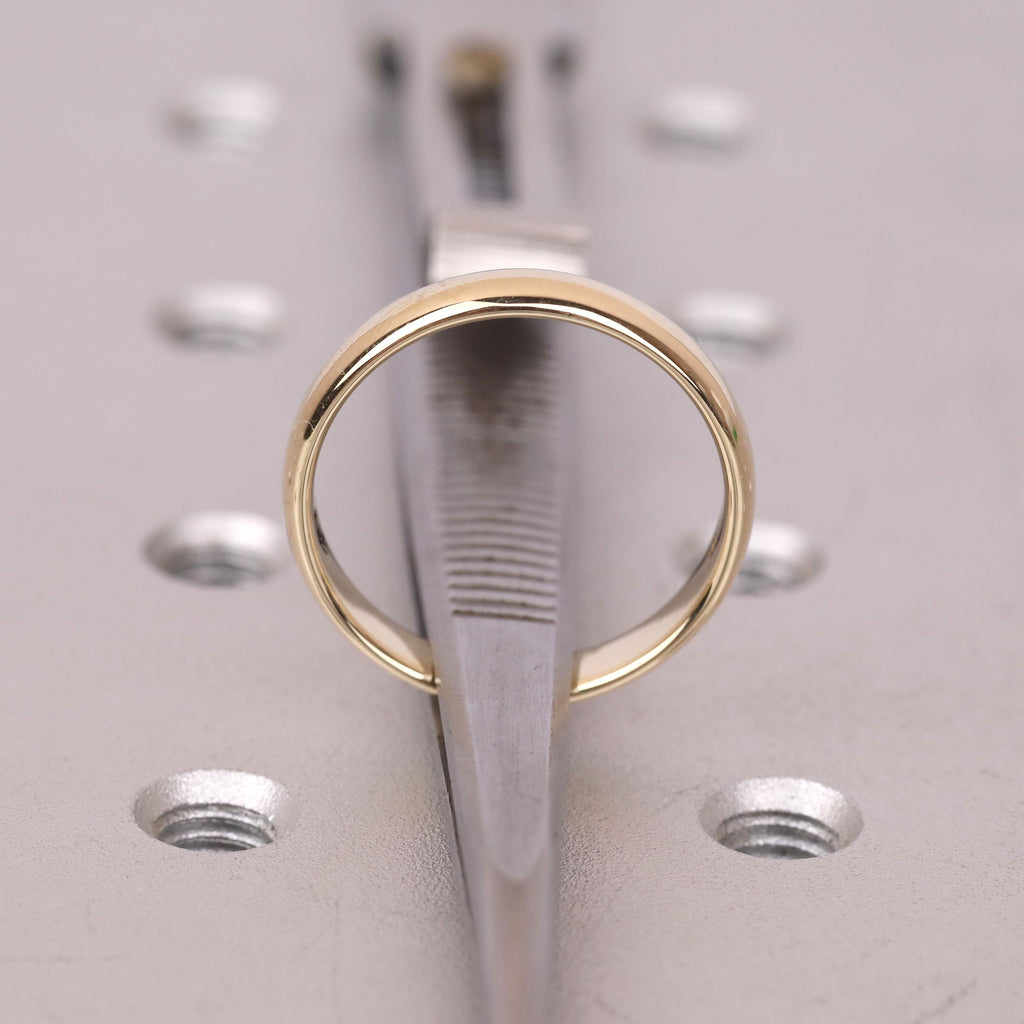 4mm Mens Gold Ring | Custom Handwriting Engraved Wedding Band | Anniversary Memorial Ring Birthday Gift For Him image #6