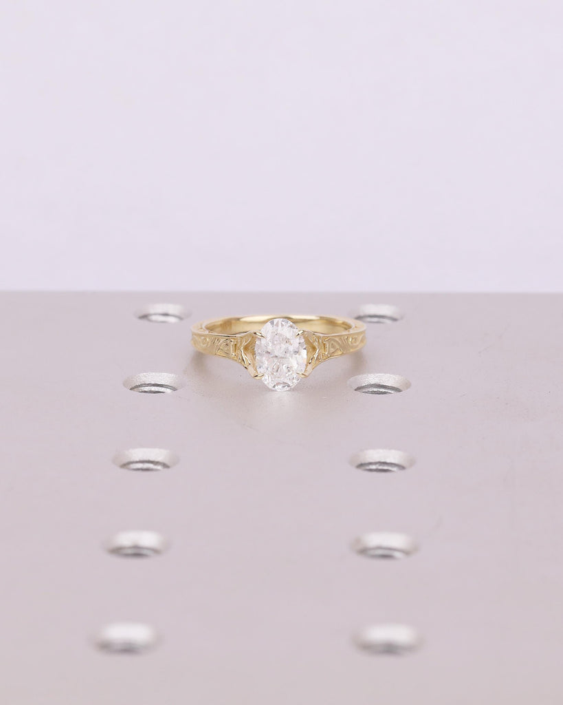 Solitaire Oval Engagement Ring