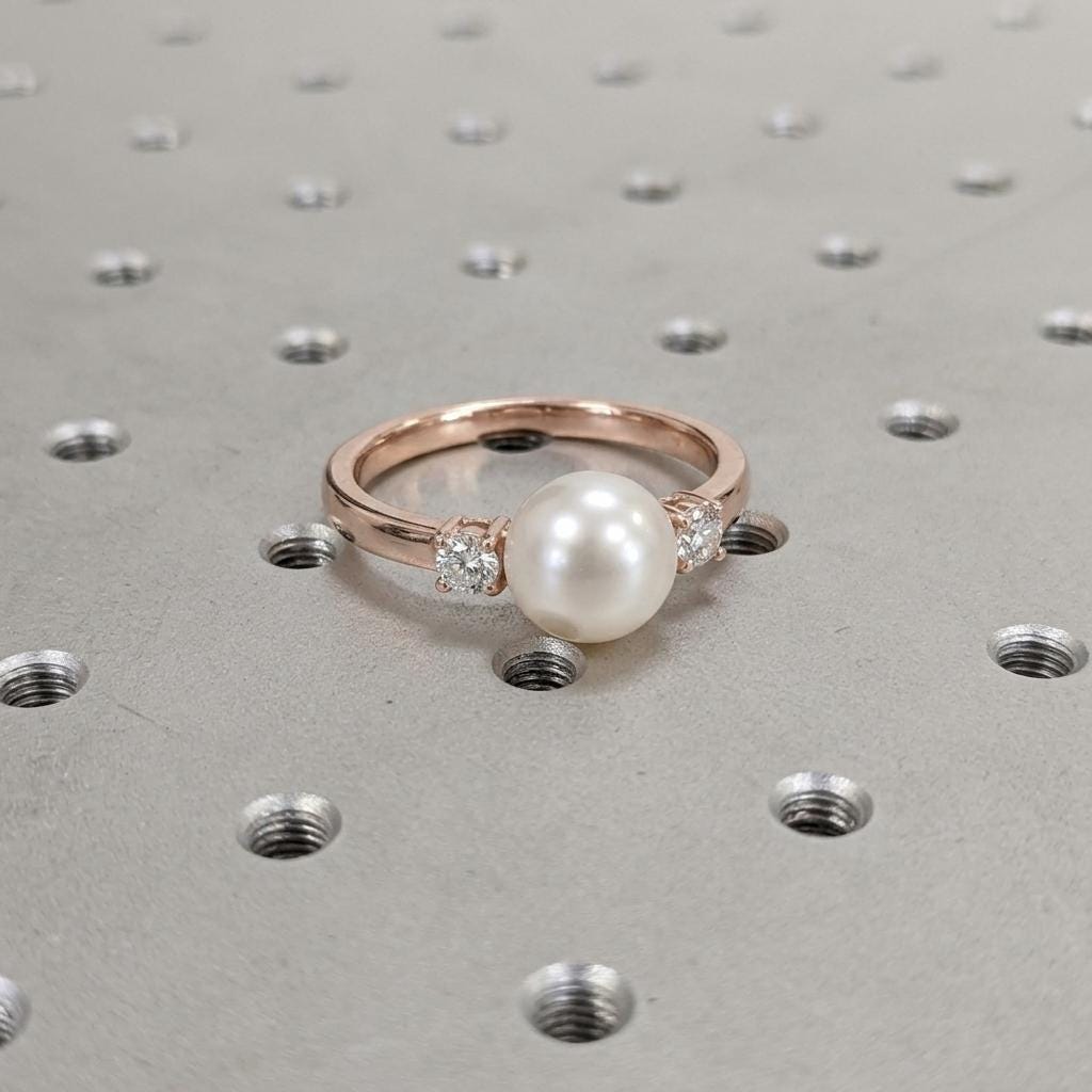 Dainty Pearl Ring, Anniversary Jewelry