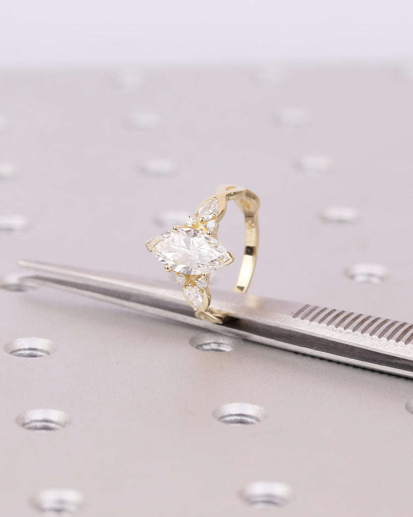 1-4ct Moissanite Marquise Ring